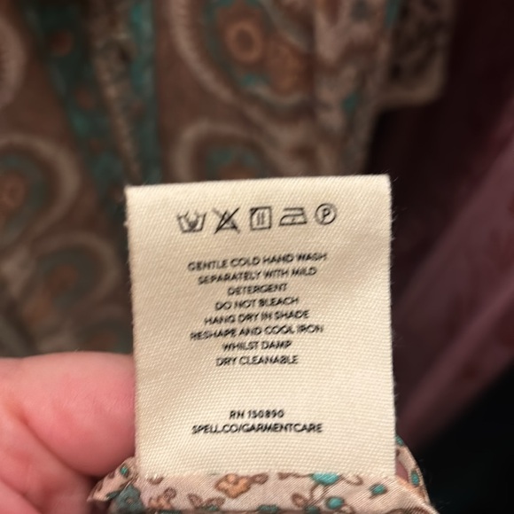 🦄 Spell Boho Blossom Gown in Sage size S - Picture 10 of 10